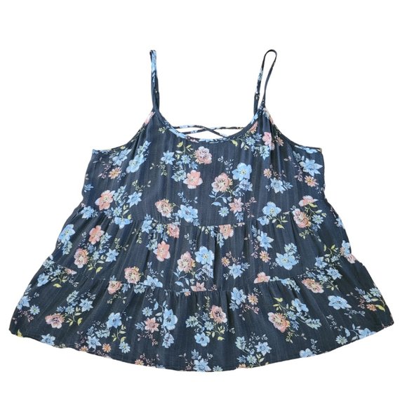 TORRID Floral Print Crossback Tiered Cami - Picture 6 of 10